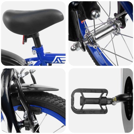 vidaXL - Kinderfiets - 14 - Inch - voor - 3-5 - jaar - oud - Donkerblauw van VidaXL — afbeelding 2