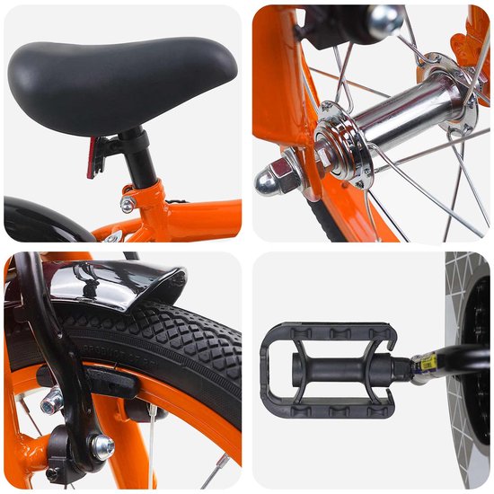 vidaXL - Kinderfiets - 16 - Inch - voor - 4-6 - jaar - oud - Oranje van VidaXL — afbeelding 5
