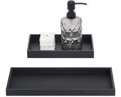 carmdering - Siliconen Badkamer Organizer - Badkamer Accessoire Houder - Rechthoekige Opbergset - Rutschvaste Onderkant - Vaatwasmachinebestendig - Hoogwaardig Silicone - Flexibel En Duurzaam - Optimaliseert Ruimtegebruik - 2 Stuks