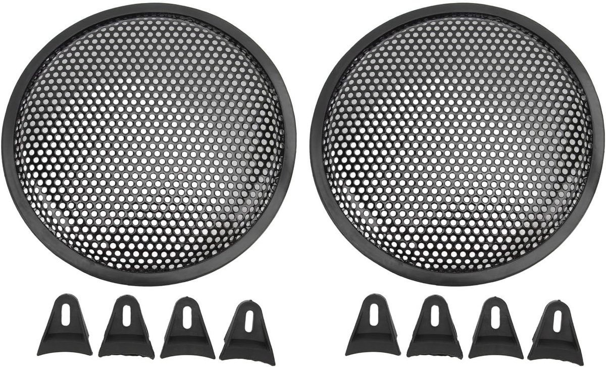 Set van 2 Universele 8 Inch Speakergrille Covers voor Auto Audio en Subwoofer