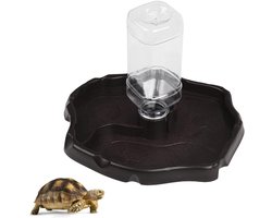 Reptielen Drink- en Voederbak, Waterdispenser voor Schildpadden, Hagedissen en Slangen, Geschikt voor Diverse Reptielen, 21 x 19,5 cm
