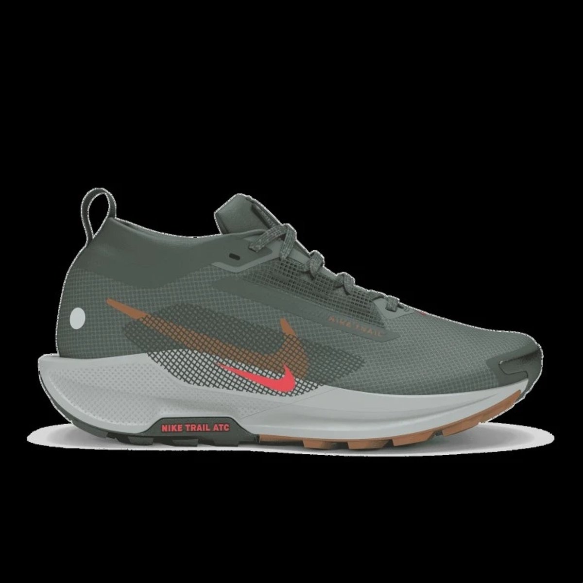 Pegasus Trail 5 GTX Hardloopschoen Heren Fir/Bright Crimson-Clay 10 Groen