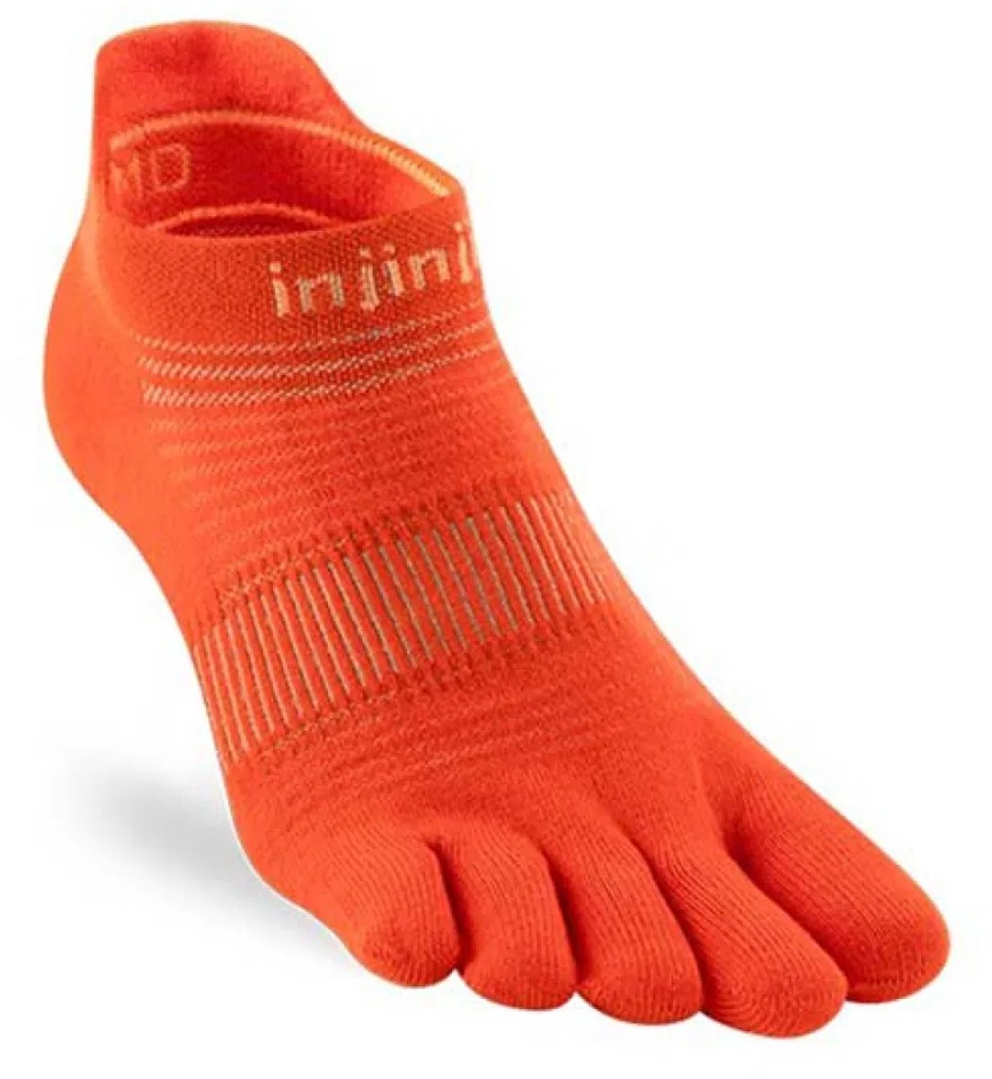 Injinji Teensokken Run Leightweight No-Show Coolmax Unisex IS281110 36 Orange M=40,5-44