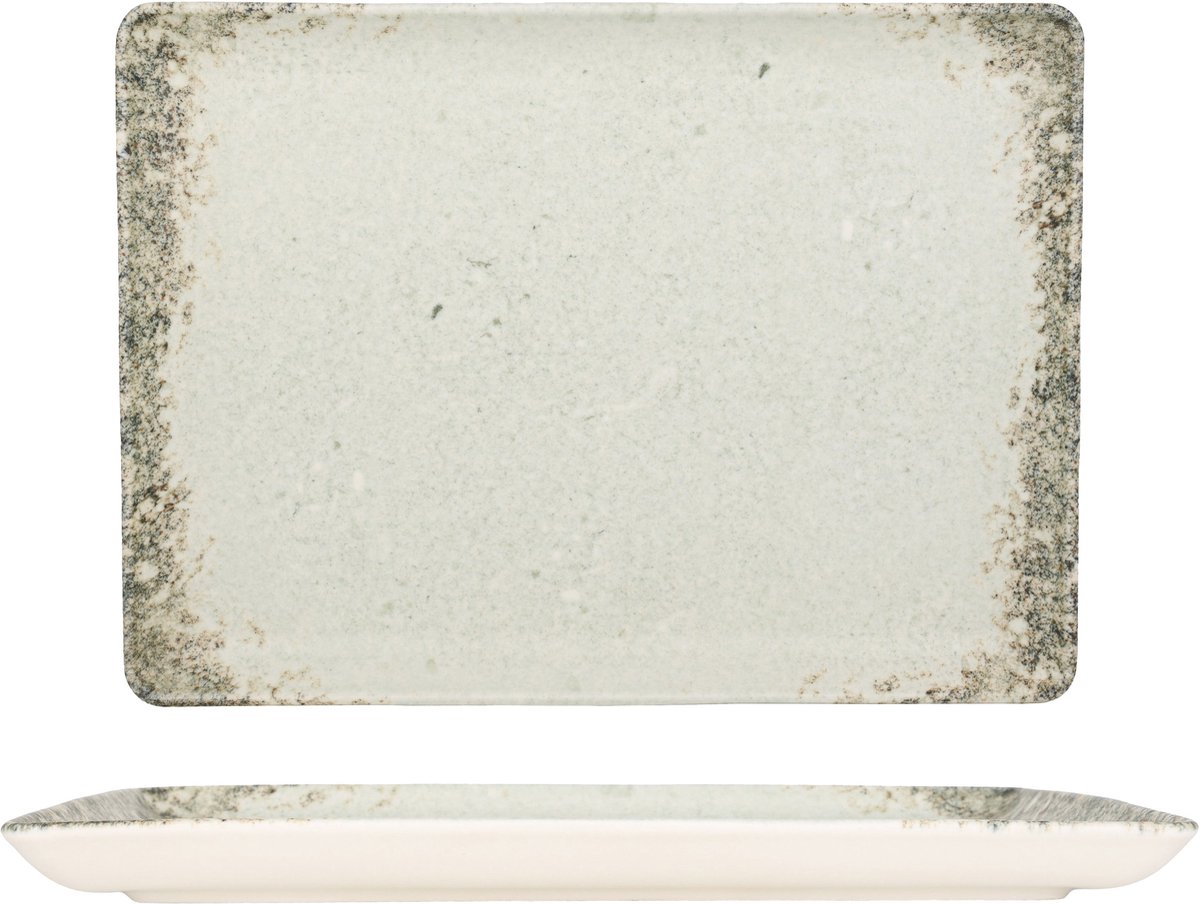Kütahya Porselen Serveerschaal - Rustiground - Porselein - 30x22 cm - set van 2