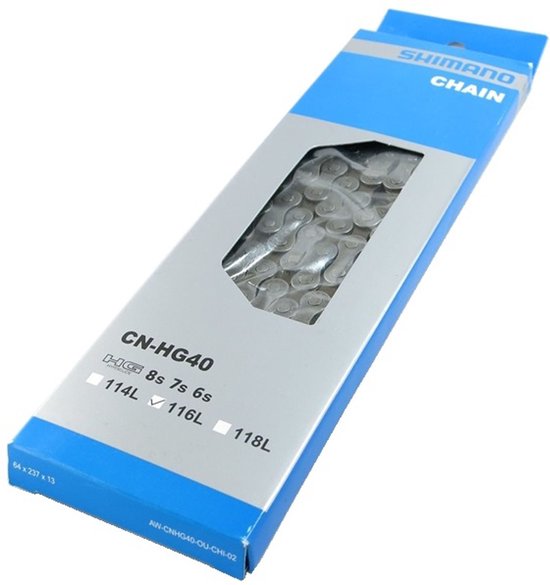 Shimano Ketting 116 schakels - Hyperglide technologie - 6/7/8-speed compatibel - Staal - Grijs van Shimano — afbeelding 5
