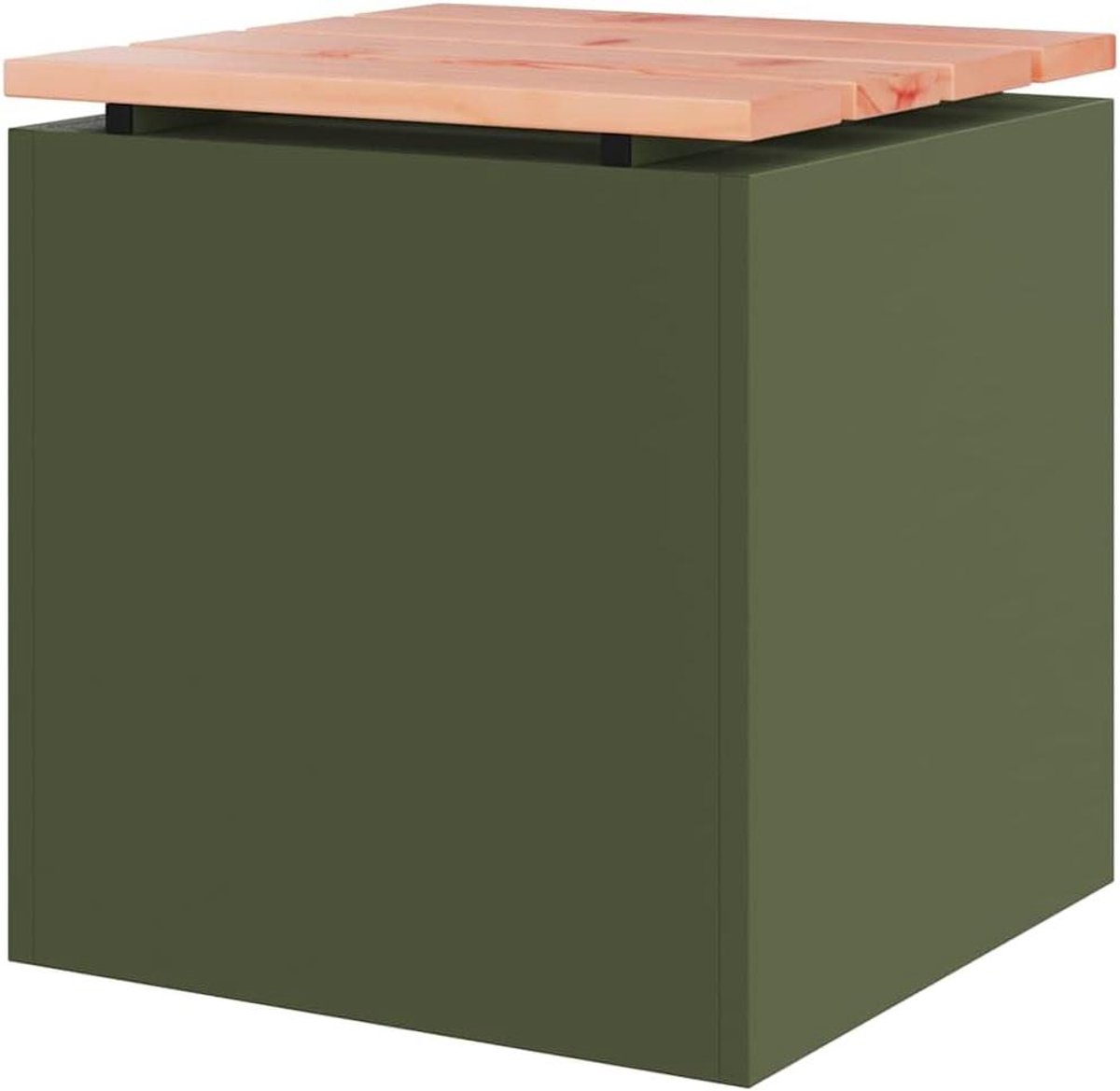 Tuinbank Douglas Hout - Buiten Zitten - Ontspannen in Tuin - Weerbestendige Lak - 40 x 43 cm - Olijfgroen