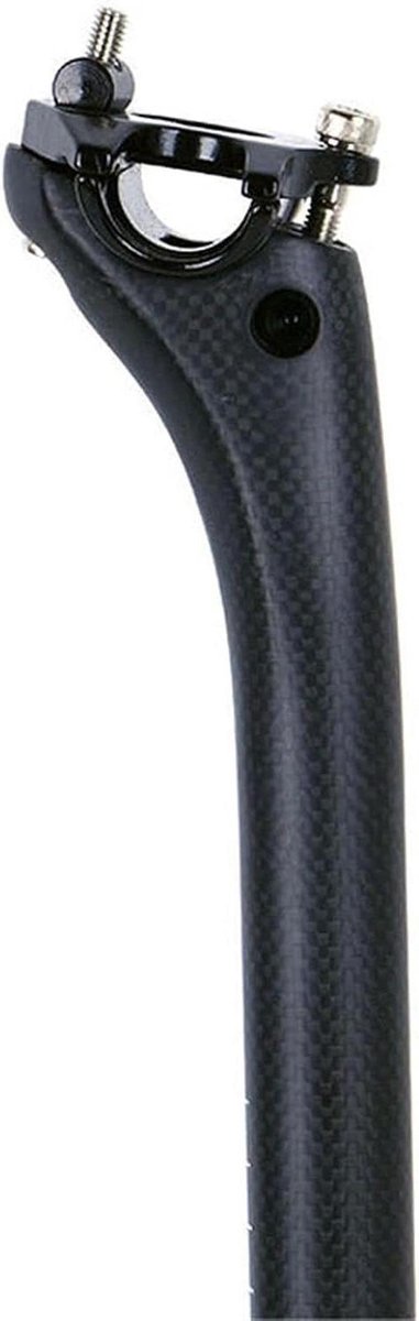Fiets Zadelpen - Verende Pen - Comfortabel Fietsen - Schokabsorberend Ontwerp - 27.2x400mm - Glans Zwart
