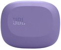 Gesloten paarse oplaadcase voor JBL Sense Lite oordopjes.