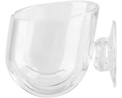 Aquarium Voederbeker - Voer Cup - Levend Voer Geven - Met Zuignappen - 4.7 x 4.3 cm - Rood