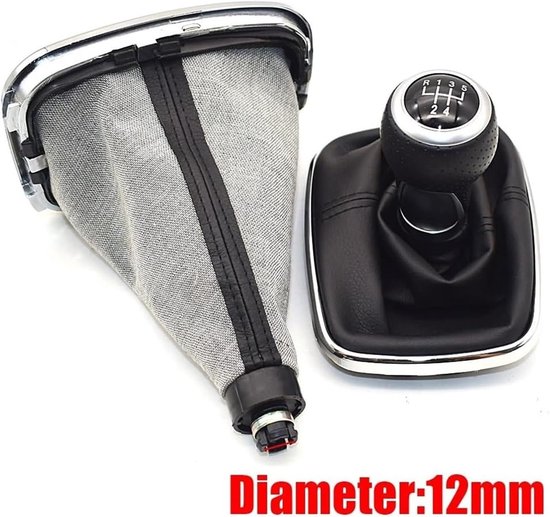 Versnellingspook Knop - Pookhoes Set - Auto Aanpassing - Ergonomisch Ontwerp - 12 Mm Gat - Zwart — afbeelding 3
