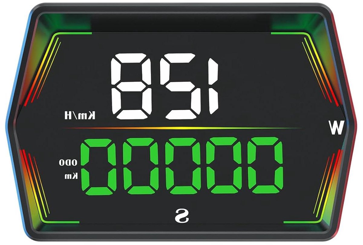 GPS Snelheidsdisplay - Head-up display - Veilig Rijden - Universeel GPS - 83x56x18 mm - Zwart