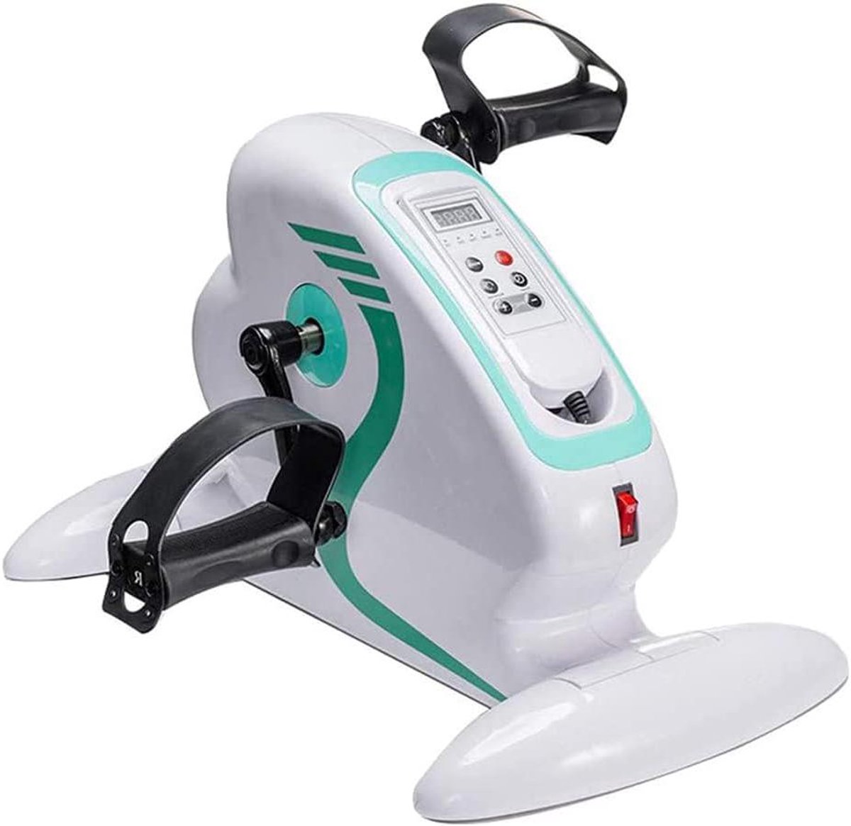 Elektrische Pedaaltrainer - Mini Hometrainer - Lichamelijke Beweging - 12 Snelheidsniveaus - 48x38x29cm - Wit Groen