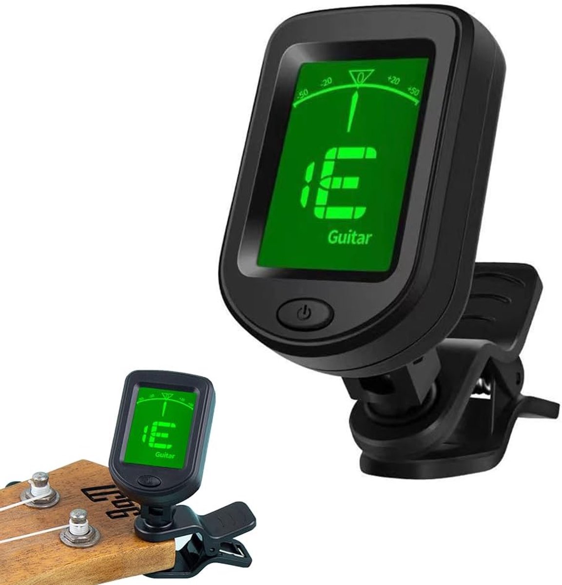 Clip-on Stemapparaat - Muziek Tuner - Instrument Stemmen - 360 Graden Rotatie - Compact Formaat - Zwart