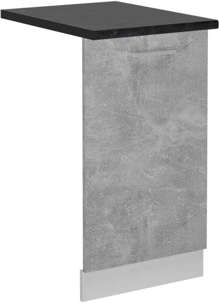 Vaatwasserpaneel 45 cm R-Line Betonlook Antraciet Onderkast Keuken