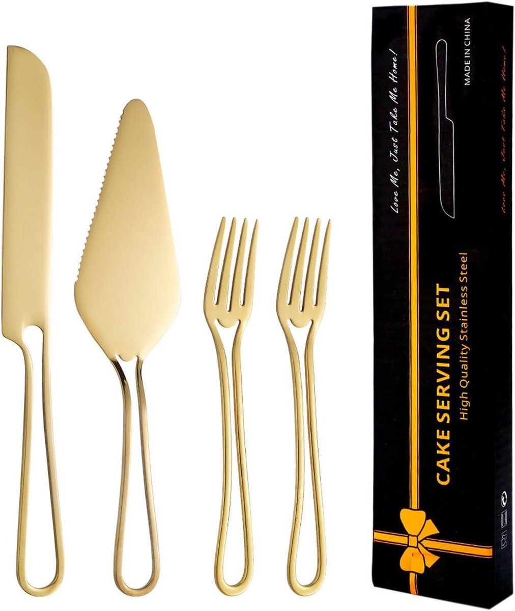 Kaassnijder Set - Keukengerei Set - Feestelijke Gelegenheden - Roestvrijstaal Ergonomisch - 264 Centimeter - Goud