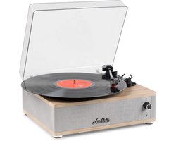 Platenspeler - Audizio Irvine - LP speler - Platenspeler Bluetooth - Voor alle plaatformaten - Licht hout
