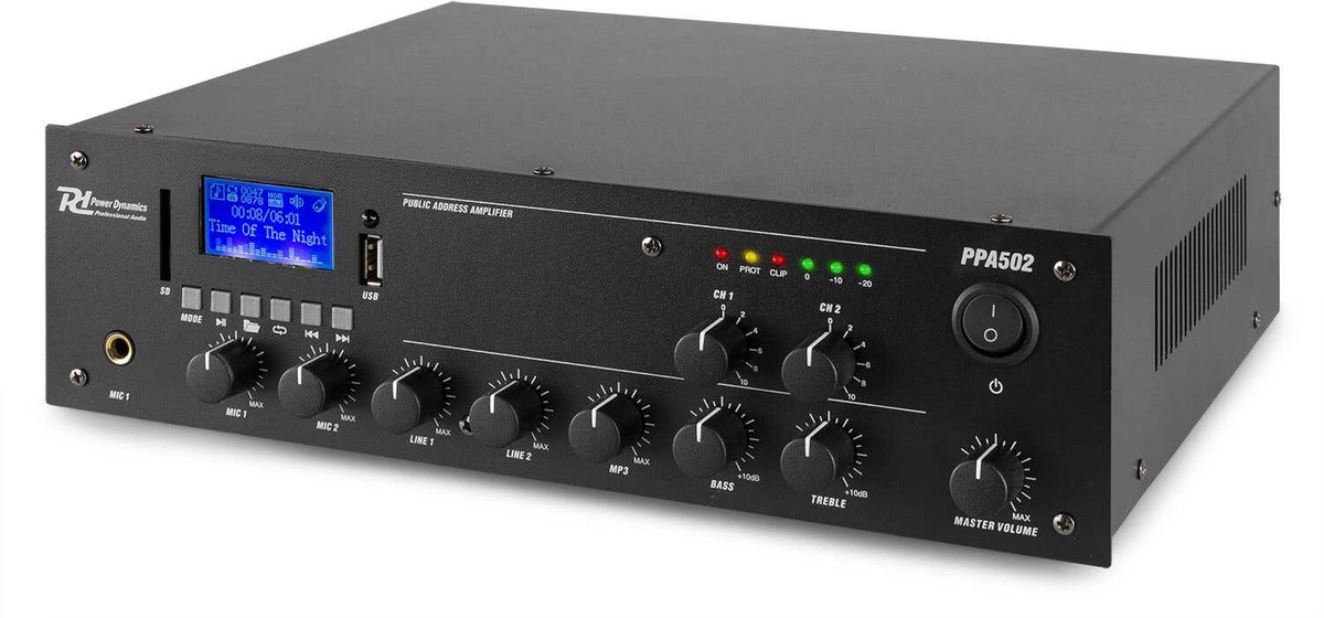 Power Dynamics set van 4 buiten speakers - 2-zone versterker met mini speakers - Bluetooth - Wit thumbnail 4
