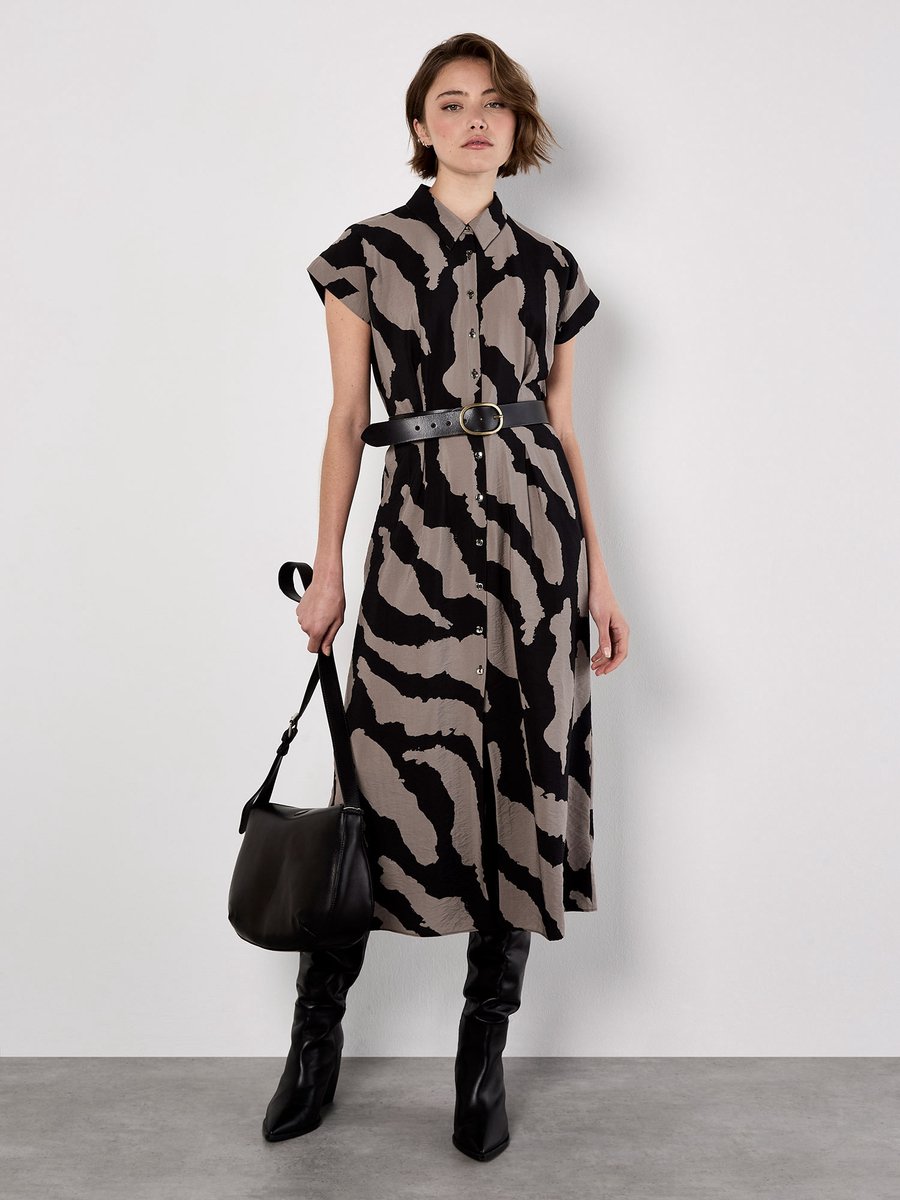 Midi-jurk met zebraprint