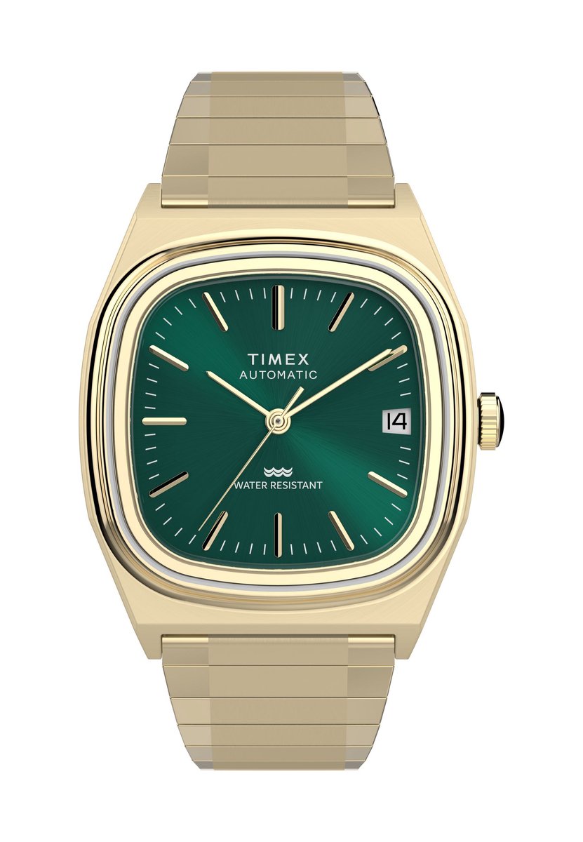 Timex Timex® Automatic 1983 E Line Mechanisch Automatisch Horloge Gold Tone Kast: 100% Roestvrij Staal | Armband: 100% Roestvrij Staal 34 mm TW2Y66700AJ, TW2Y66800AJ, TW2Y67700AJ