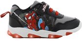 Spiderman - Schoenen voor jongens met lichtjes - Sneakers voor kinderen met klittenband - Lichtgevende kindersneaker - Maat 29 - Zwart