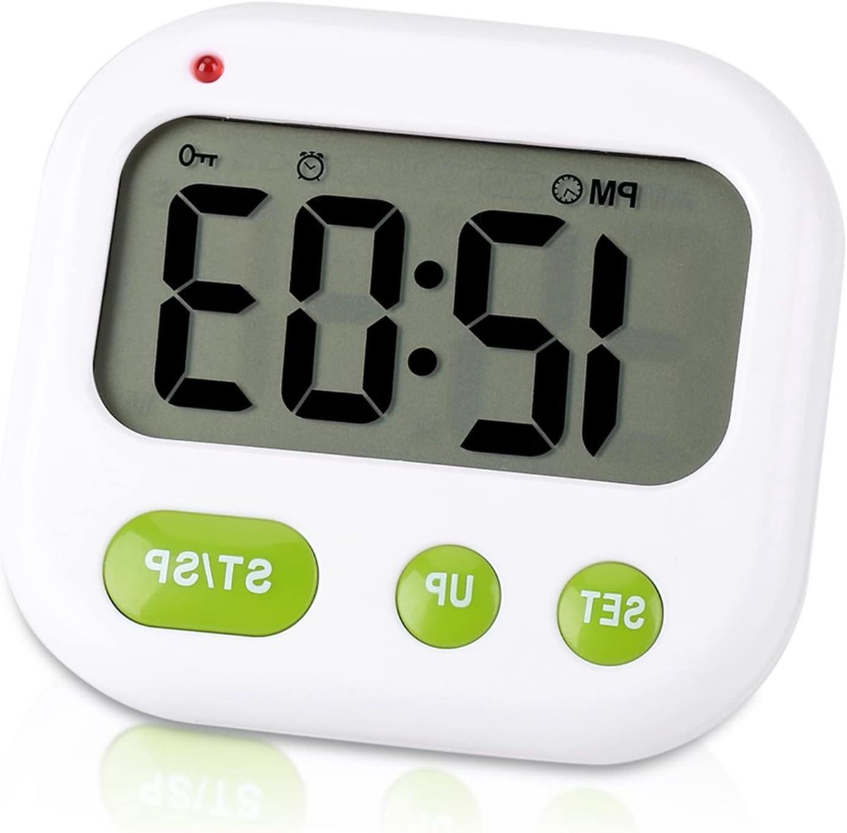Digitale Wekker - Trilwekker Timer - Reizen Kantoor - Dubbel Alarm - Compact Formaat - Zwart