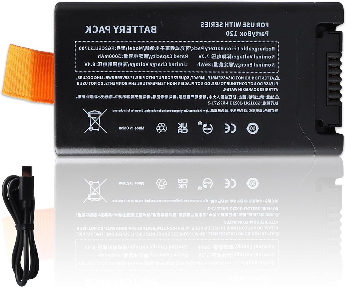 Reservebatterij - Lithium-ion accu - Muziek afspelen - Type C snelladen - 5000 mAh - Zwart