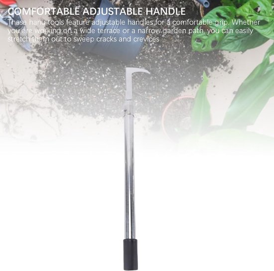 Onkruidtrekker - Wiedgereedschap - Oprit Schoonmaken - Verstelbare Handgreep - 109 kg - Zilver — afbeelding 2