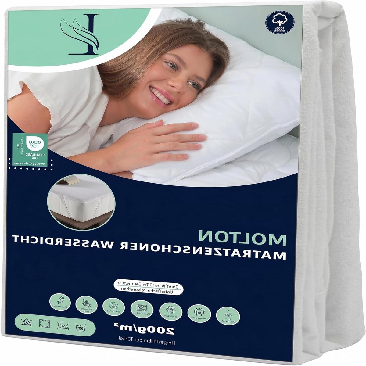 Matrasbeschermer Molton - Matrashoes Waterdicht - Hygiënisch Slapen - 100% Katoen - 70x140 cm - Wit