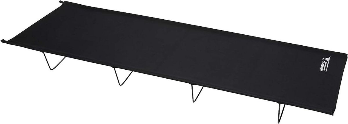Kampeerbed - Opvouwbaar ledikant - Outdoor slapen - Lichtgewicht frame - 180x60x18 cm - Zwart