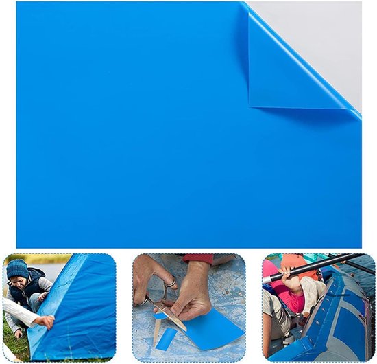 Opblaasbare Patch - Lekdichte Tape - Reparatie Zwembad - Zelfklevend Waterdicht - 122 x 85 cm - Transparant — afbeelding 5