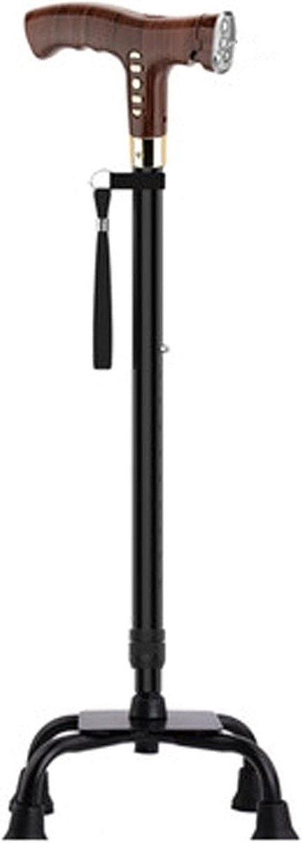 Wandelstok - Loopstok - Stabiliteit Ondersteuning - Ergonomische Grip - Verstelbaar - Grijs