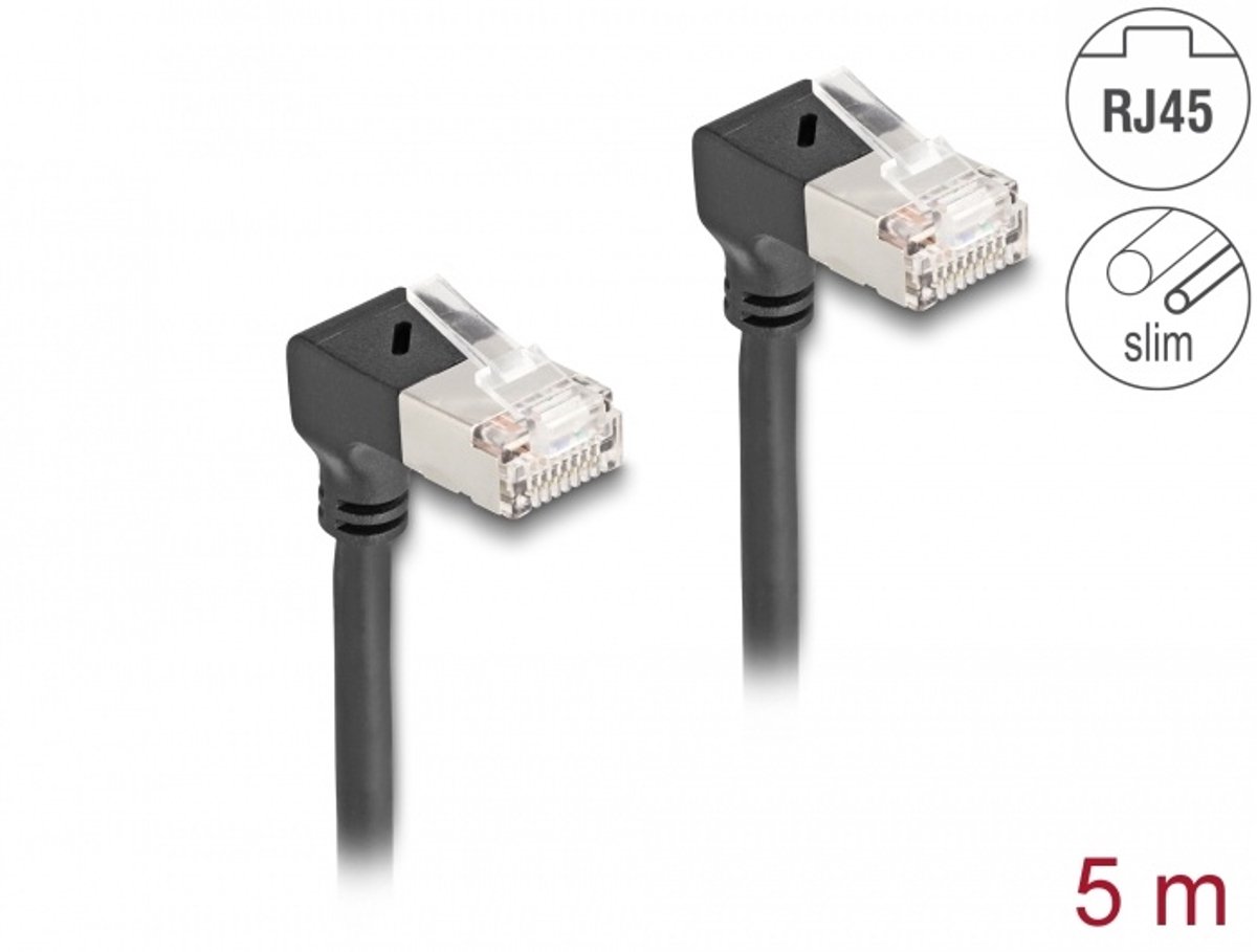 DeLOCK 80302 netwerkkabel Zwart 5 m Cat6a S/FTP (S-STP)