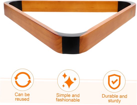 Biljart Triangle Rack - Ballenhouder - Spel Organisatie - Stevig Houten Materiaal - 33x29x3cm - Niet gespecificeerd — afbeelding 5