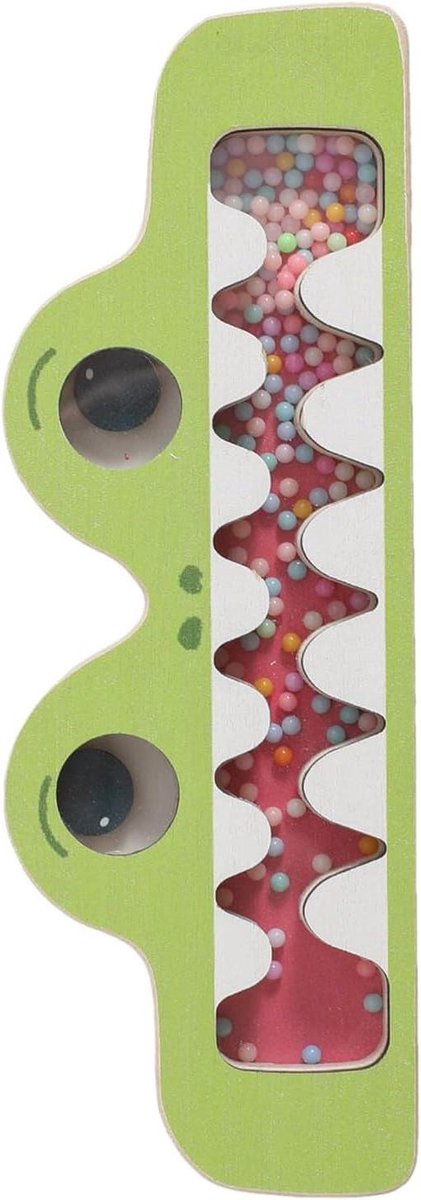 Regenmaker Stok - Geluidsspeelgoed Sensorisch - Ontwikkelingsspel - Rustgevende Geluiden - 19.7 cm - Krokodil