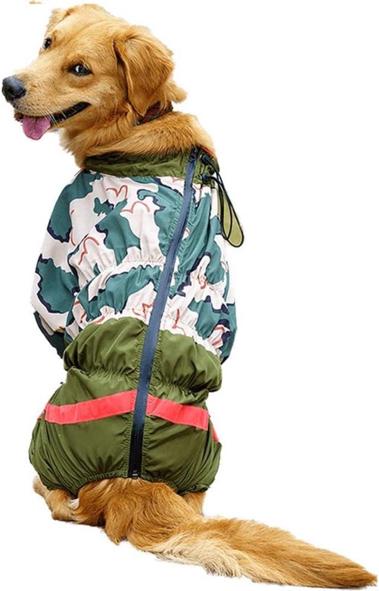 Hondenregenjas - Hondenjas - Huisdier Beschermen - Waterdicht Ademend - One Size - Camouflage