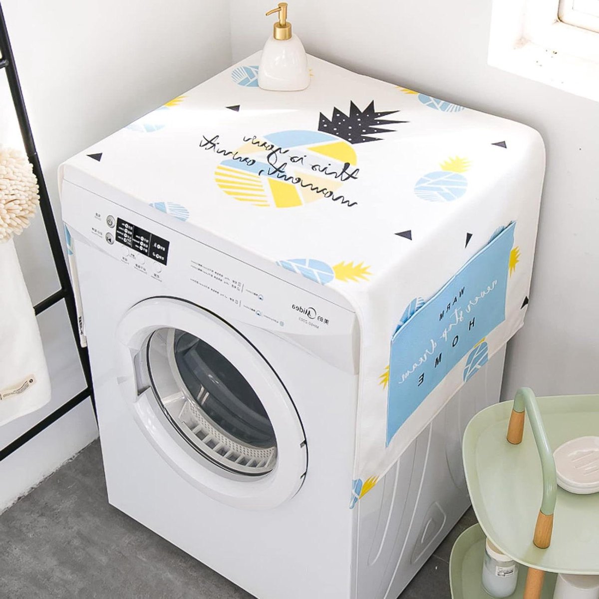 Wasmachine Afdekking - Apparaat Overtrek - Apparaten Beschermen - Met Opbergvakken - 55 x 140 cm - Met Print