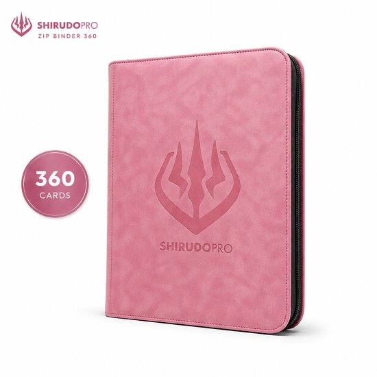 SHIRUDOPRO Kaarten Binder 360 Kaarten roze – Trading Card Verzamelmap met Rits – TCG Map - Pokemon map - SHIRUDOPRO