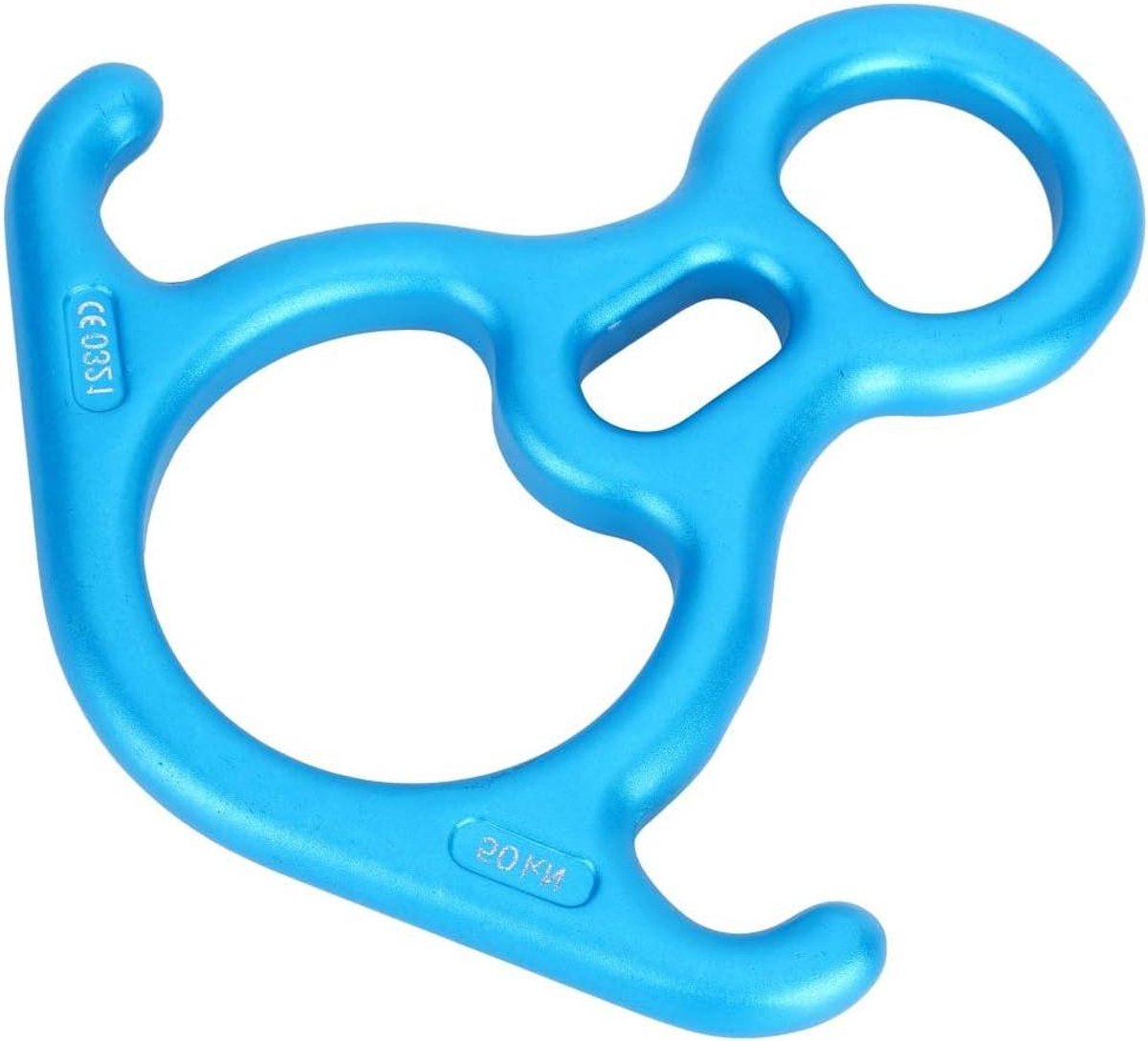 Klimring Karabijnhaak - Ossenhoorn Ring - Bergbeklimmen Redding - Hoge Sterkte 50KN - 17x17 cm - Blauw