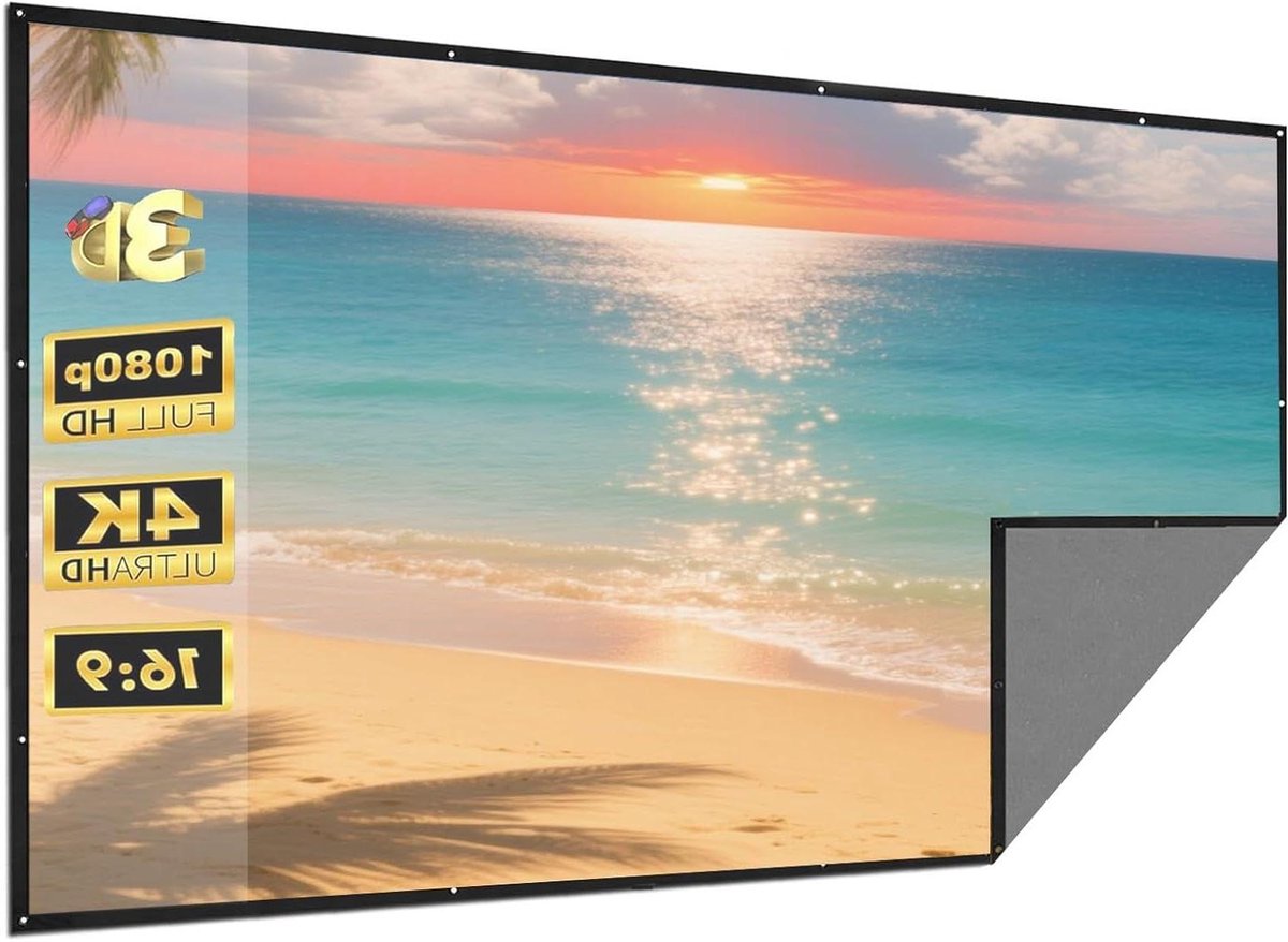Projectiescherm - Filmscherm Beamer - Thuisbioscoop Creëren - Antireflectie Behandeling - 110 Inch - Wit