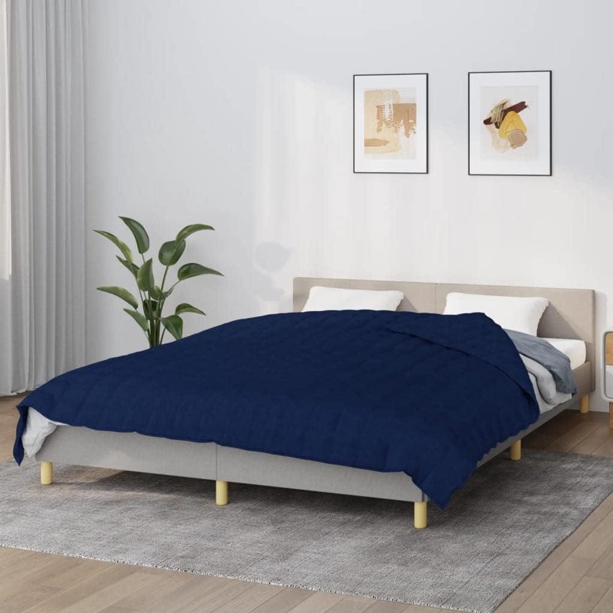 Verzwaringsdeken - Zware deken - Ontspanning bevorderen - Gelijkmatige drukverdeling - 220 x 240 cm - Blauw