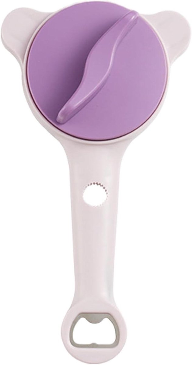 Potdekselopener - Keukenopener - Deksels Openen - 4-in-1 Multifunctioneel - 24 cm - Paars