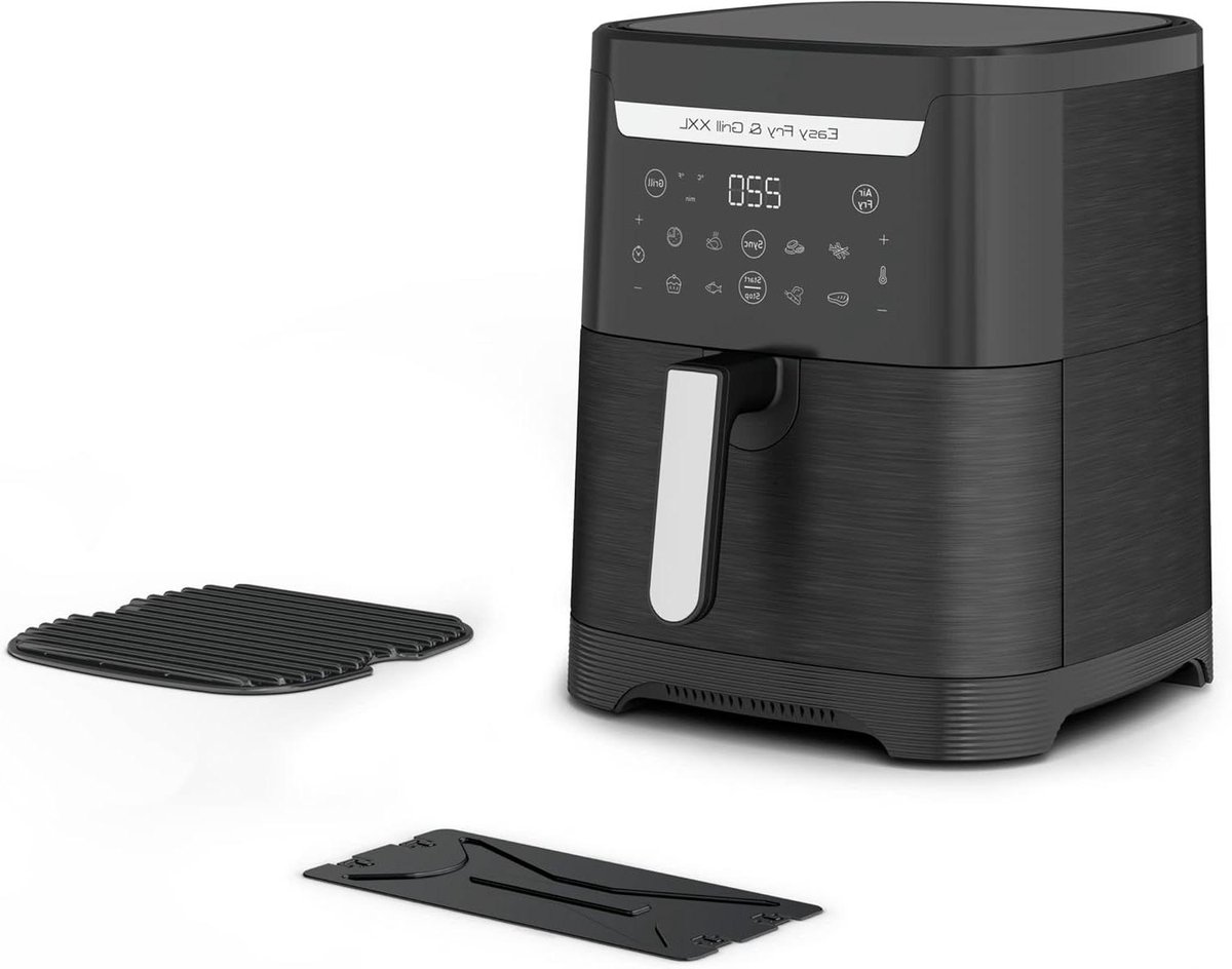 Heetluftfriteuse Grill - Airfryer XXL - Gezond Koken - Dubbele Kookzone - 6.5 Liter - Zwart