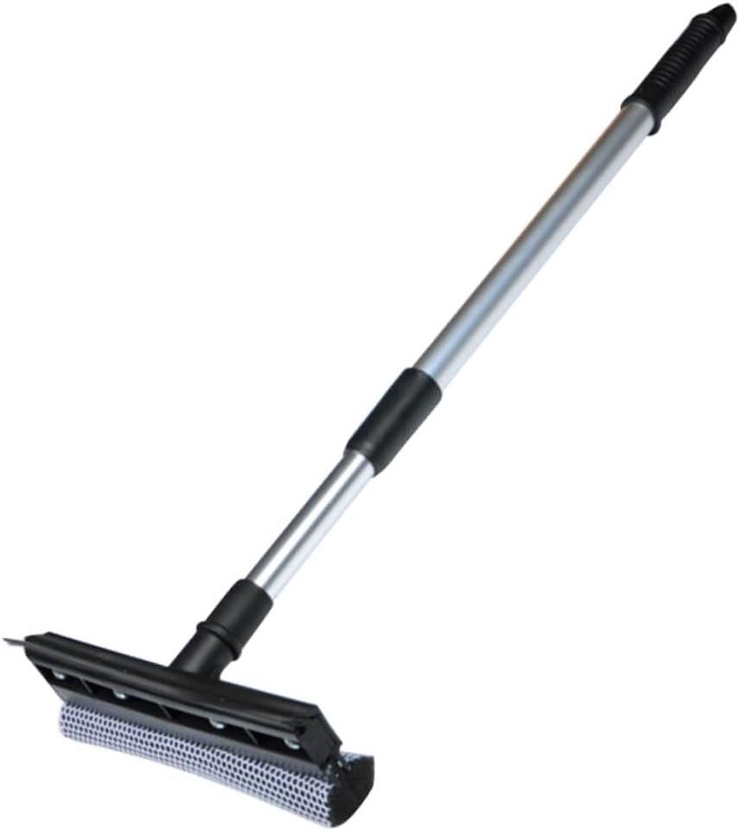 Glaswisser Met Steel - Raamwisser Reiniger - Snelle Schoonmaak - Uitschuifbaar Handvat - 76x20cm - Assorti