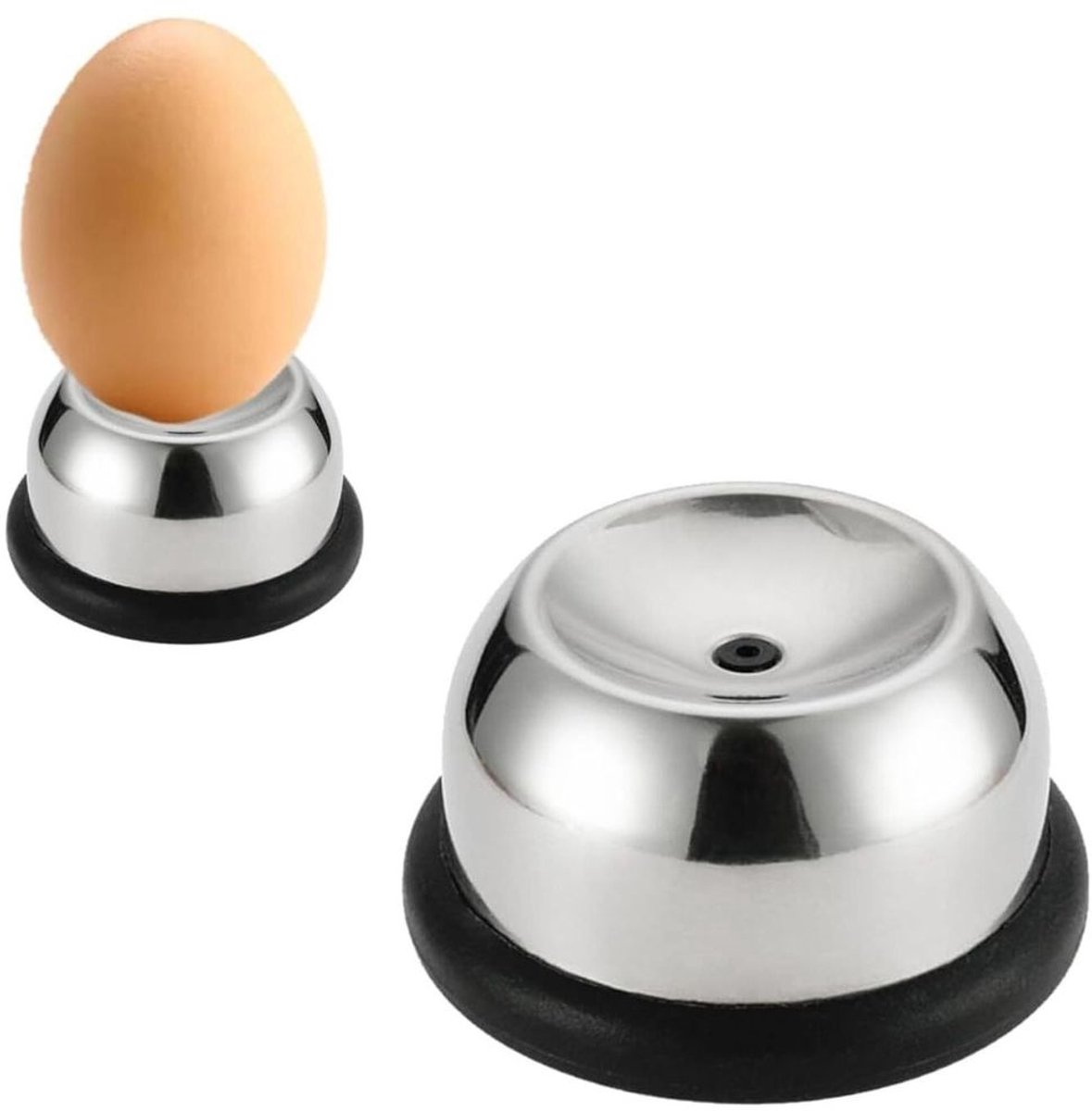 Eierprikker, eiersnijder en eiervork van roestvrij staal