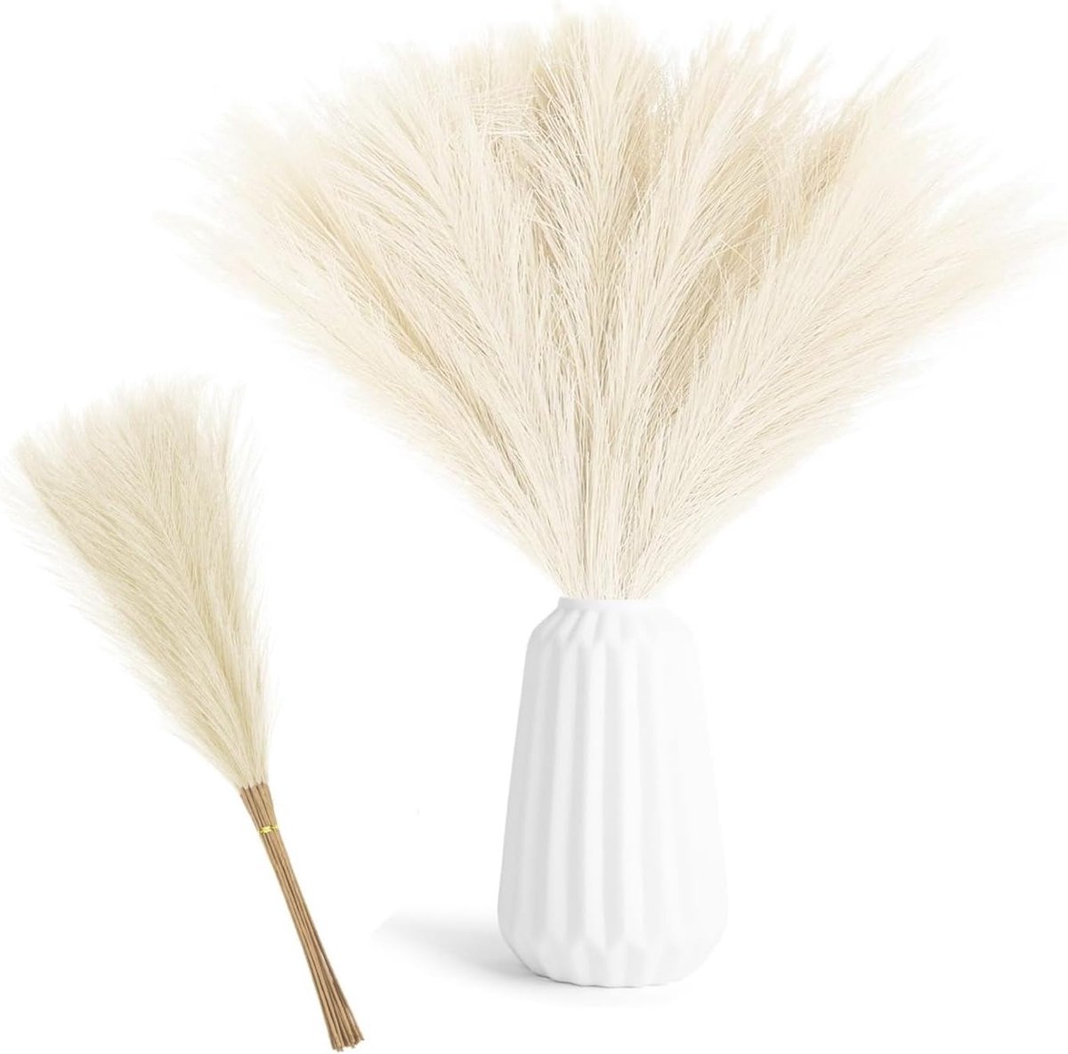 30 Stuks Kunstmatige Pampasgras 55 cm - Dried Flowers, Decoratieve Planten voor Bruiloft, Kantoor en Slaapkamer