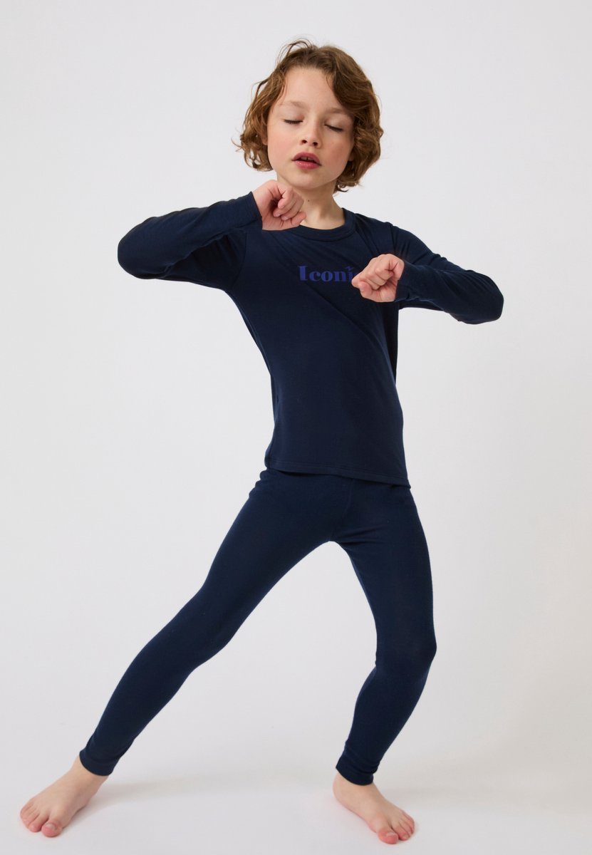 Damart - Fijn geribde legging, mix van Thermolactyl Sensitive - Kinderen - Blauw - 14 JAAR