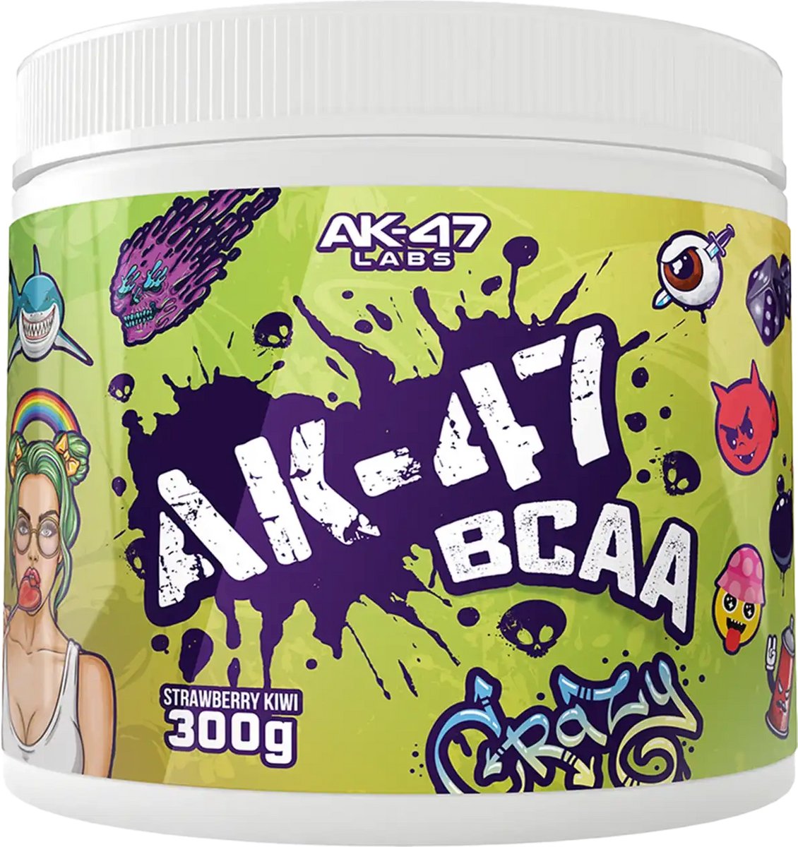 AK-47 BCAA - 300 g - Strawberry/Kiwi