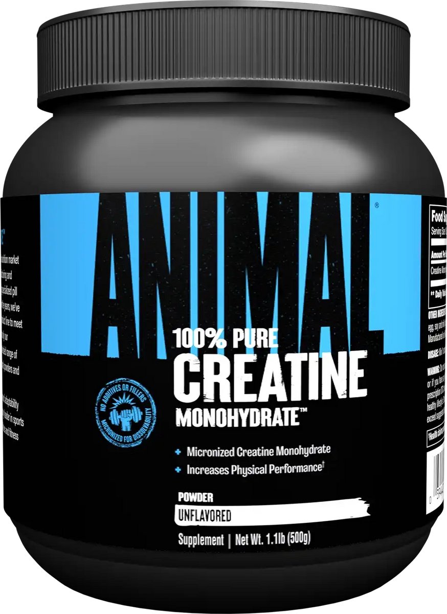 Universal Nutrition Animal Creatine Powder (500g) Unflavoured - Creatine - Creatine Monohydraat