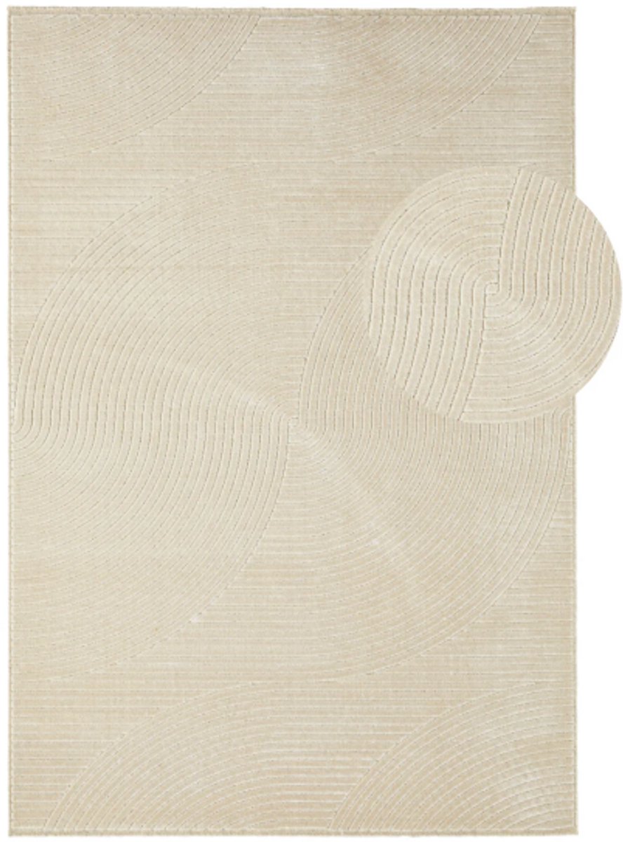 by fonQ Flat Vloerkleed - Beige - Rechthoekig - 160 x 230 cm - Japandi