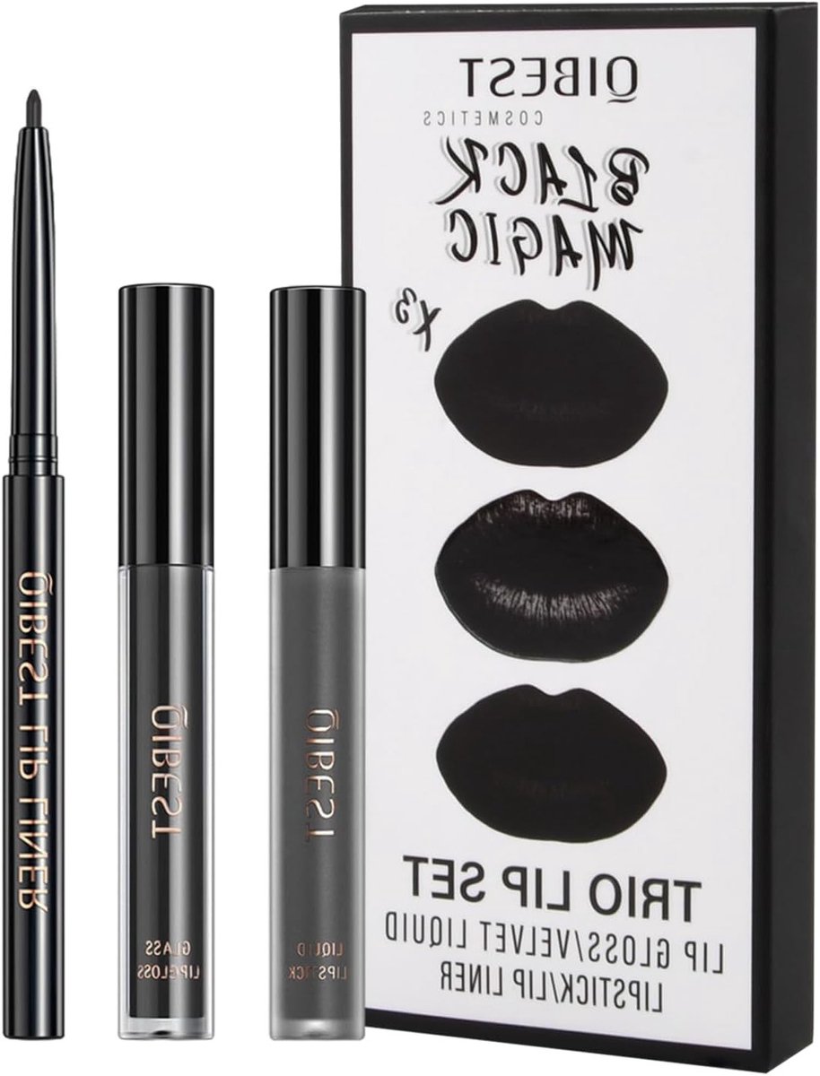 Matte Lip Liner en Lipstick Set - 3 Stuks Langdurige Romige Lipgloss voor Feestjes en Speciale Gelegenheden